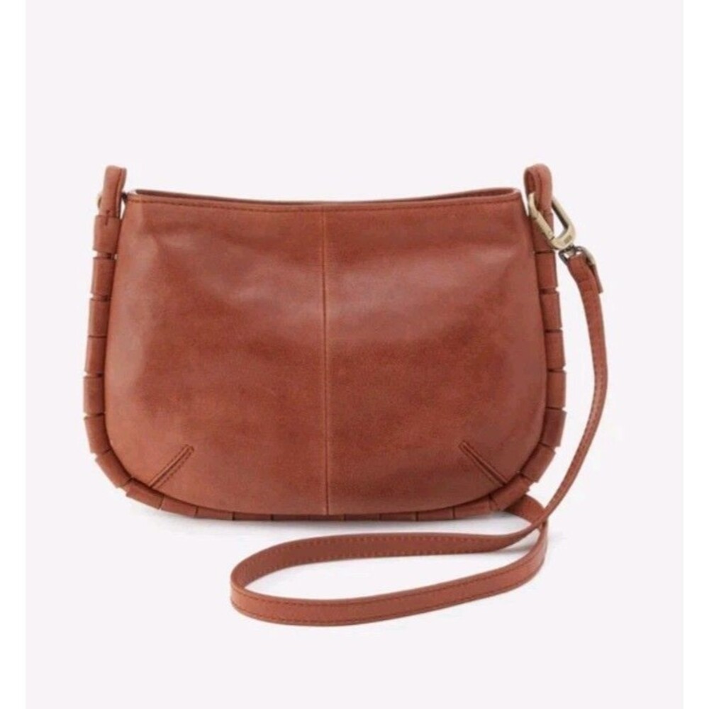 Hobo International Phoebe Crossbody Shoulder Bag Cow Saddle Leather Brown VGC